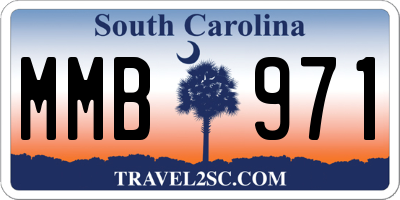 SC license plate MMB971