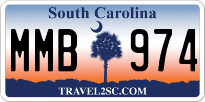 SC license plate MMB974