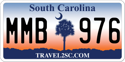 SC license plate MMB976