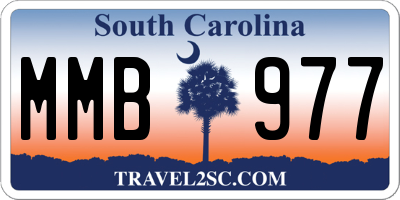 SC license plate MMB977