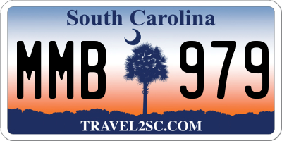 SC license plate MMB979