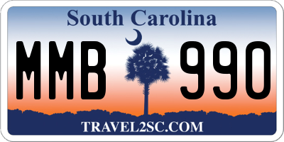 SC license plate MMB990