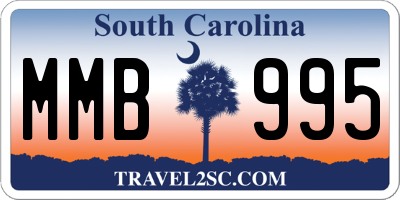 SC license plate MMB995