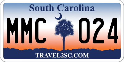 SC license plate MMC024