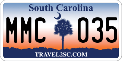 SC license plate MMC035