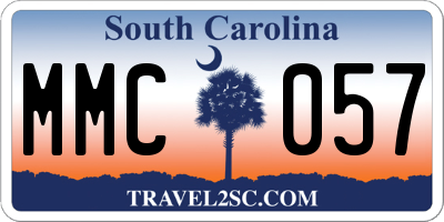 SC license plate MMC057