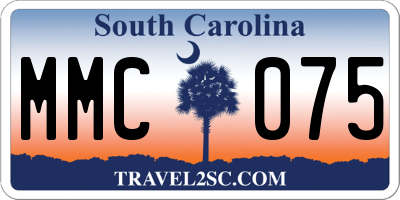 SC license plate MMC075