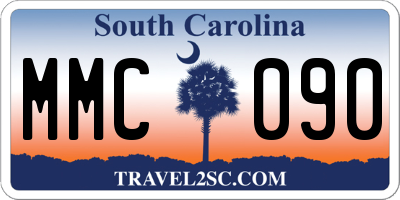 SC license plate MMC090