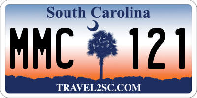 SC license plate MMC121