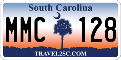 SC license plate MMC128