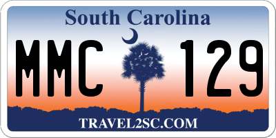 SC license plate MMC129
