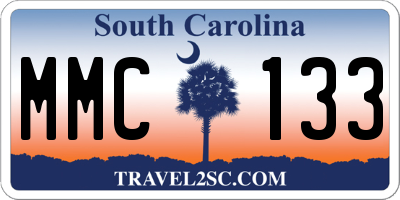 SC license plate MMC133