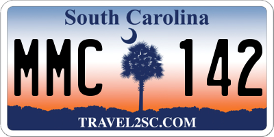 SC license plate MMC142