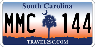 SC license plate MMC144