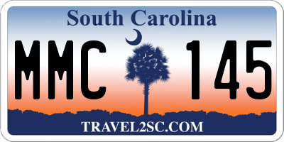 SC license plate MMC145