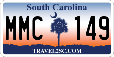 SC license plate MMC149