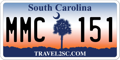 SC license plate MMC151