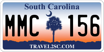 SC license plate MMC156
