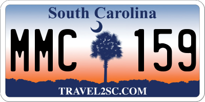 SC license plate MMC159