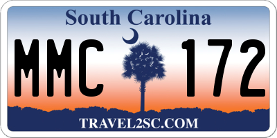 SC license plate MMC172