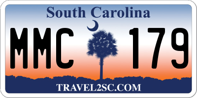 SC license plate MMC179