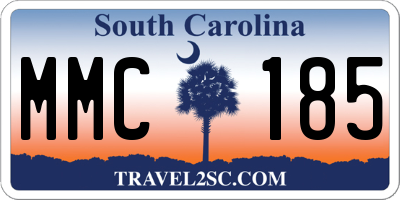 SC license plate MMC185