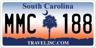 SC license plate MMC188