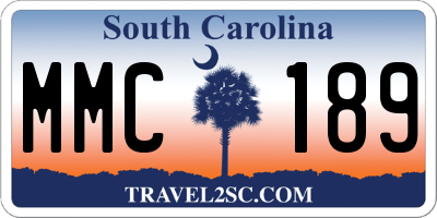 SC license plate MMC189