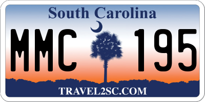 SC license plate MMC195