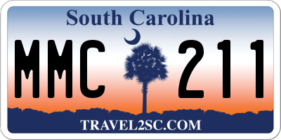 SC license plate MMC211