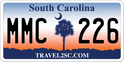SC license plate MMC226