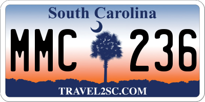 SC license plate MMC236