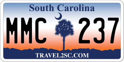 SC license plate MMC237