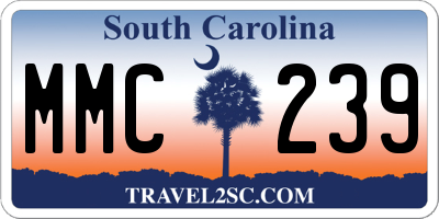 SC license plate MMC239