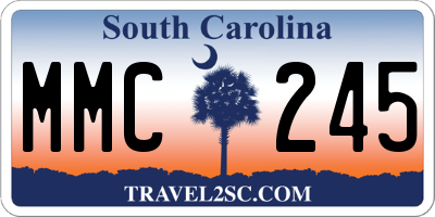 SC license plate MMC245