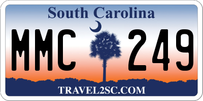 SC license plate MMC249