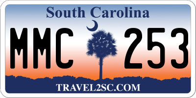 SC license plate MMC253