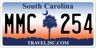 SC license plate MMC254