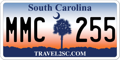 SC license plate MMC255