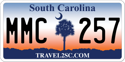SC license plate MMC257