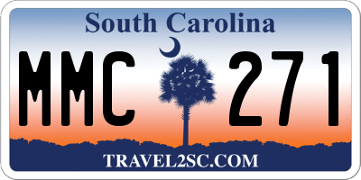 SC license plate MMC271