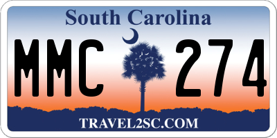 SC license plate MMC274