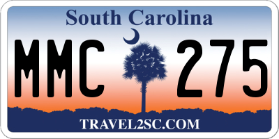 SC license plate MMC275