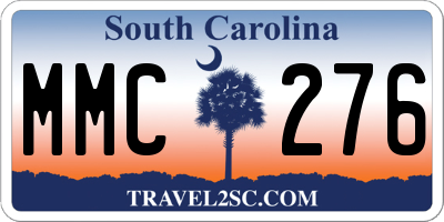 SC license plate MMC276