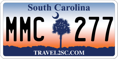 SC license plate MMC277