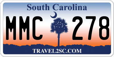 SC license plate MMC278