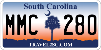 SC license plate MMC280