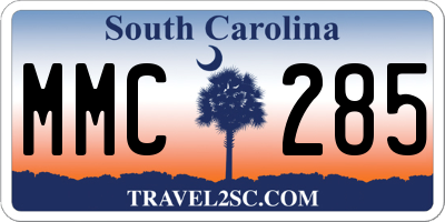 SC license plate MMC285