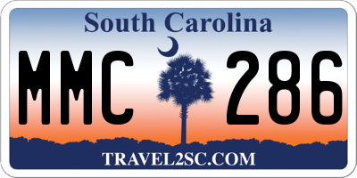 SC license plate MMC286