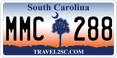 SC license plate MMC288